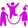 kids jumping rope icon