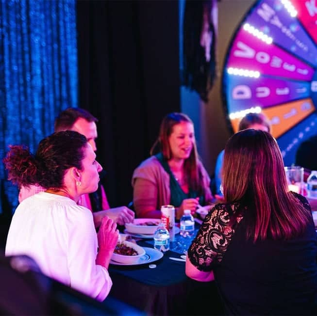 employees dining at private event