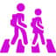 kids crossing crosswalk icon