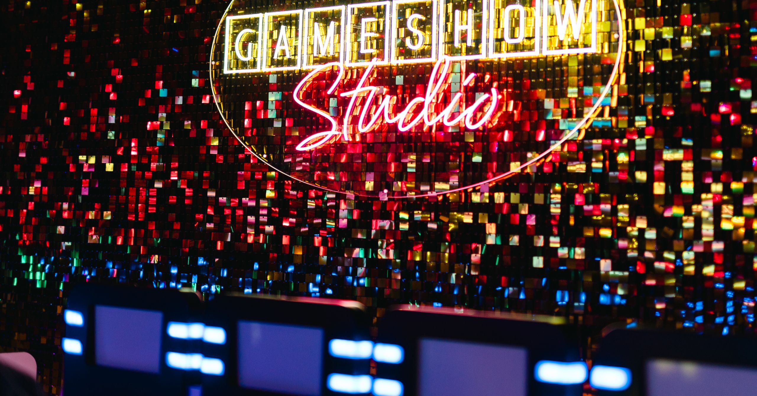 game show studio signage
